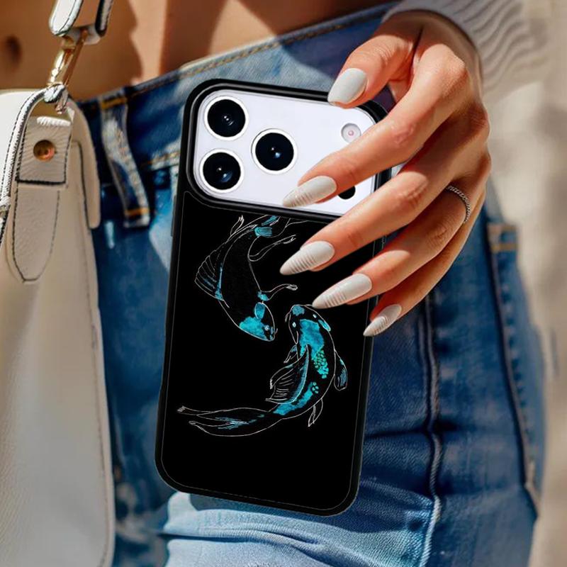 Koi Carp Fish Phone Case For iPhone 17 Air 14 15 13 12 Max Cover For Apple 14 15 16 16e 11 Pro Max Plus