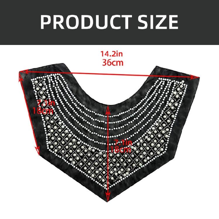 Embroidered Beadwork Collar Applique Mesh Collar Accessory For Elegances Social Gatherings Clothing Garment Decoration