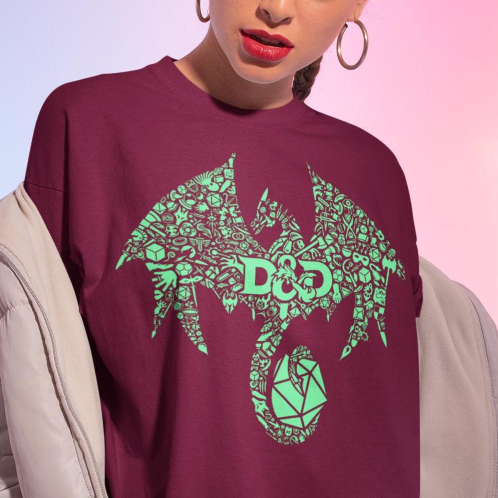 D&D Dragon Tshirt - Dungeons and Dragons Shirt,DnD Gifts,Board Game Tees,DnD Sweatshirt 3XL