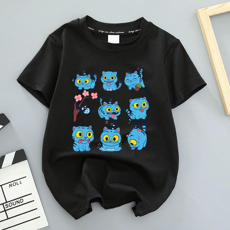Summer Round Neck 3D Printed Top Fashionable Casual Short Sleeved Children's Boy and Girl Kids Unisex T-shirts