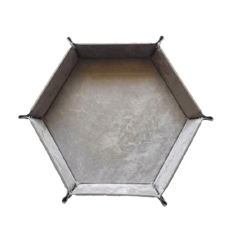 Dices Folding Tray PU Leather Velvets Holder Portable Folding Dices Rolling Tray