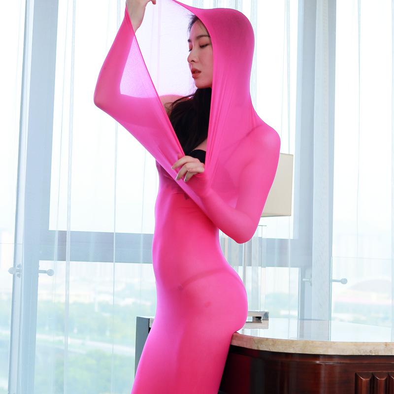 Unisex Plus Size Seamless Hooded Bodysuit for Couples