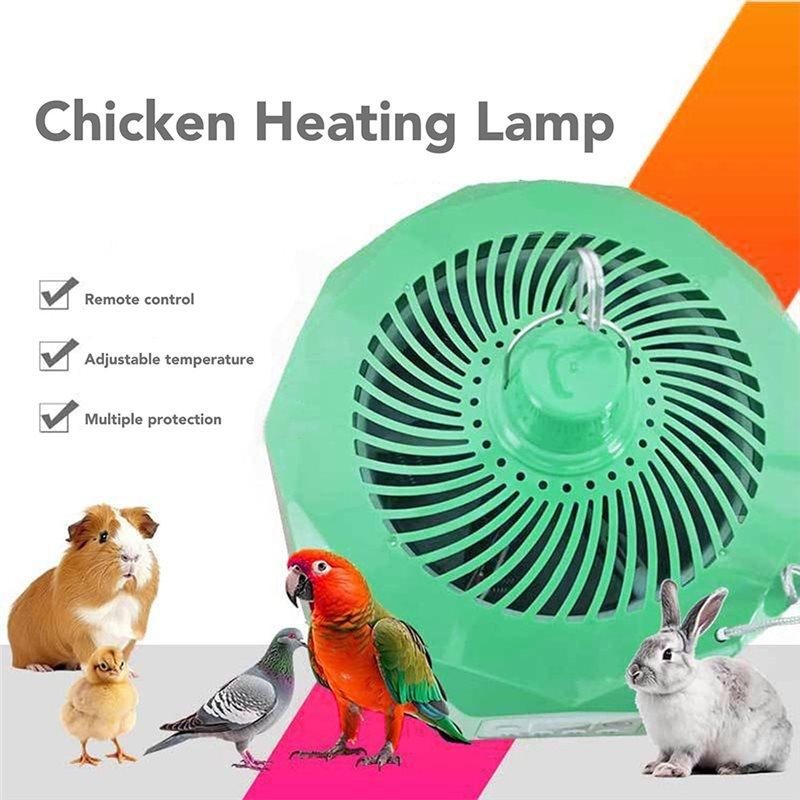 EU Plug Smart Heating Lamp Pet Temperature Control Air Warming Remote-Control Brooding Incubator Poultry