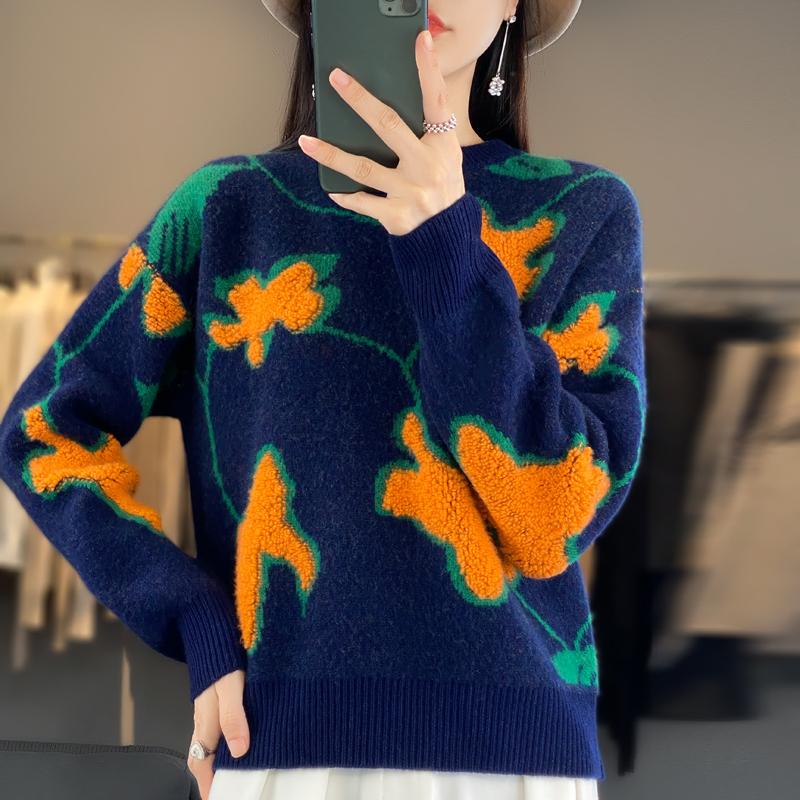 

Женский кашемировый свитер Qinghe кашемир 30% кашемир 70% шерсть осенне-зимний кашемировый пуловер мягкий и теплый L синий