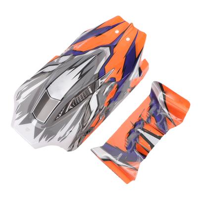 RC Car Body Shell with Spoiler Wing Plastic RC Shell Cover Case Replacement for WLTOYS 124010 Spare Parts