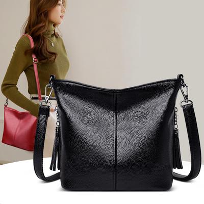 New Women's One Shoulder Messenger Bag Soft Leather Small Square Bag MIT