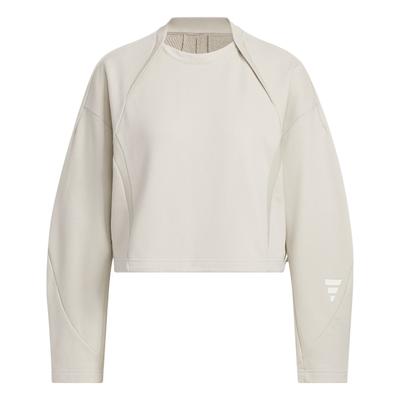 Fustl W Crew Loose Fit Round Neck Short Fashion Versatile Long Sleeve Sweatshirt Women Sweatshirt Miracle-Bauxite-Brown JM4276