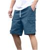 Men's Summer Solid Color Casual Zippered Multi-Pocket Sports Quick-Drying Breathable Shorts