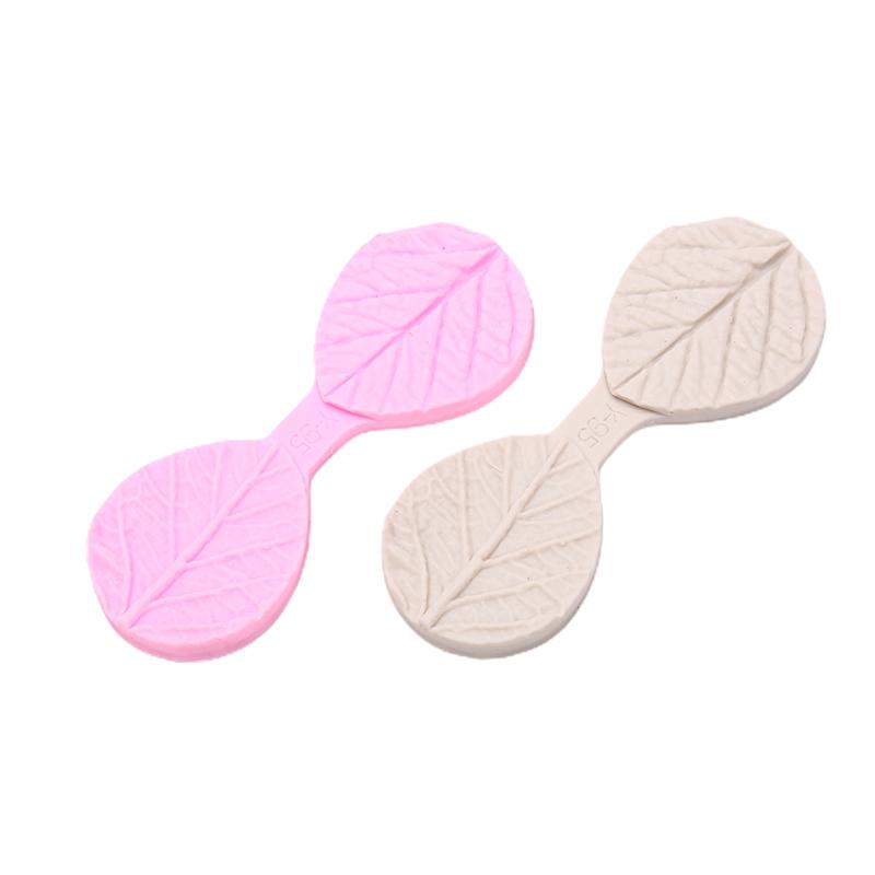 New Diy Cake Decorating Mold Double Leaf Veiner Silicone Cake Mold Decorating