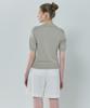 BASIC HOUSE Women'S Acrylic Open Collar Sweater Light Khaki Lzkt3201