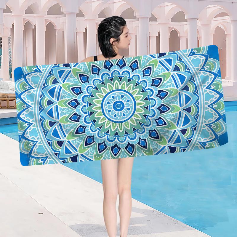 Custom Printed Microfiber Beach & Bath Towel - Soft, Breathable, Water-Absorbent Shawl