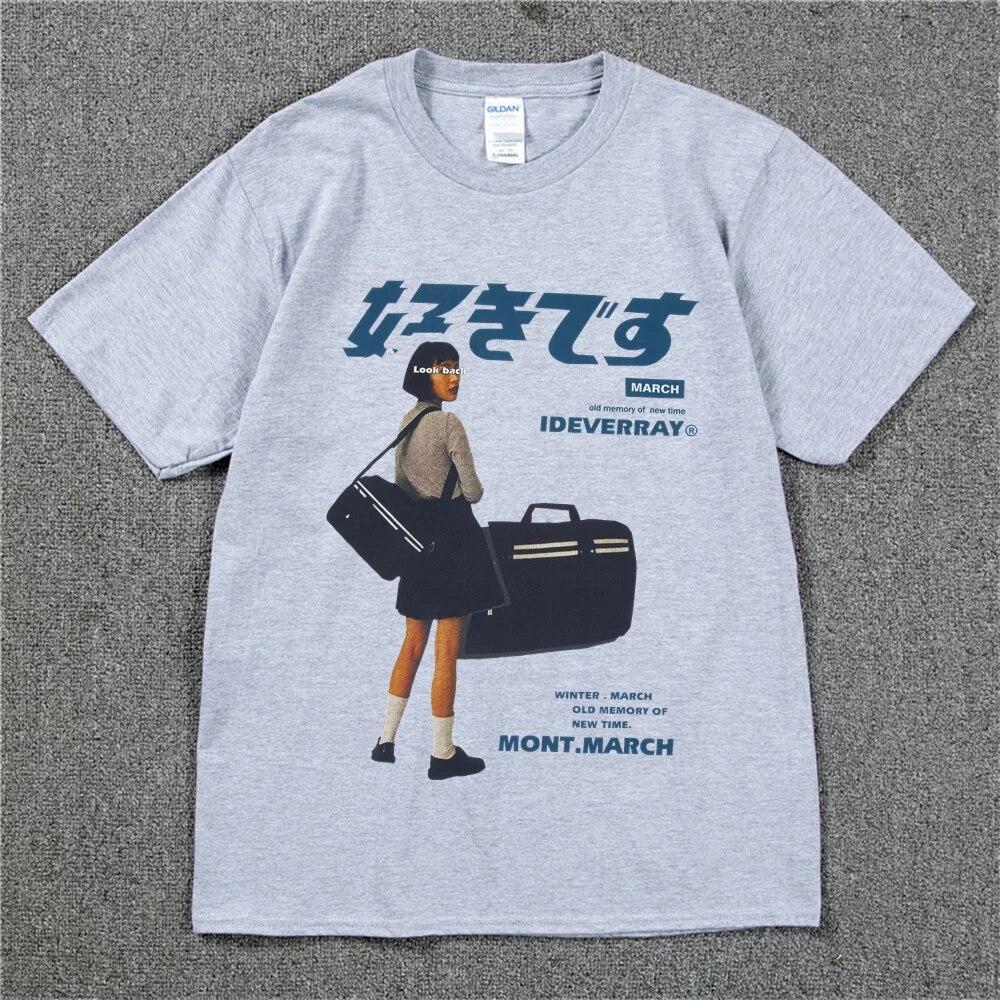 Hip Hop Streetwear Harajuku T Shirt Mädchen Japanische Kanji Drucken T-shirt 2022 Unisex Sommer Kurzarm T-Shirt Baumwolle Lose Tops tees