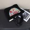 Chinese Style Handbag Embroidery with Magnetic Buckle Tote Bag Flower Large Capacity Change Pouch Female