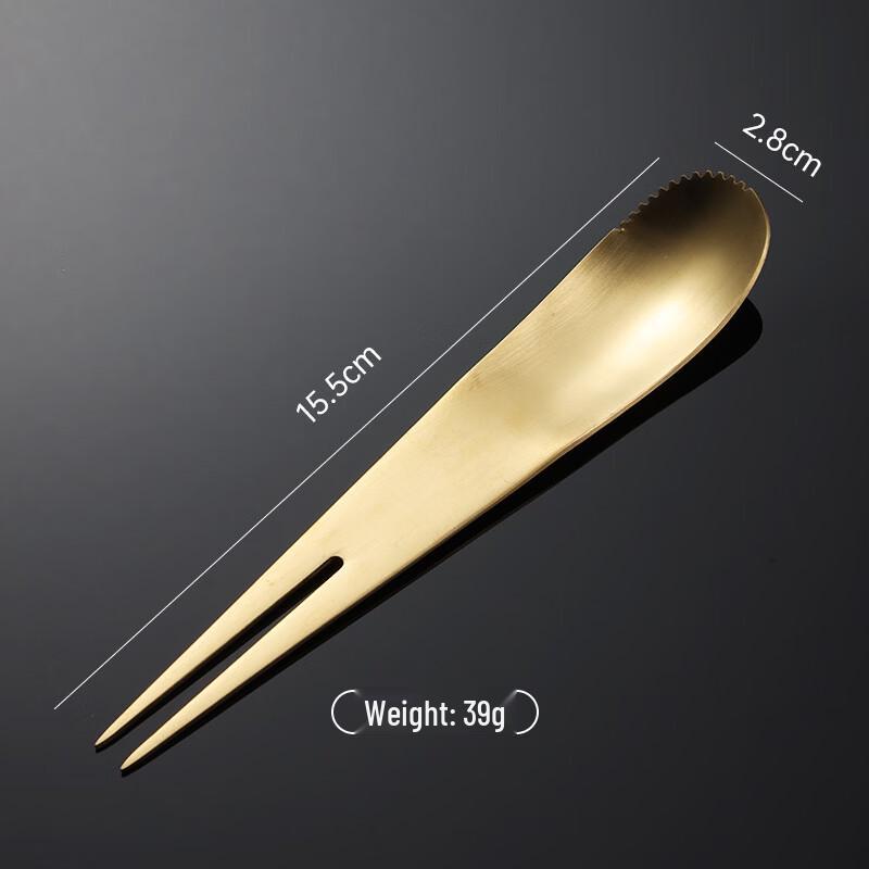 Qianxing Stainless Steel Fruit Fork & Spoon Set (10-Pack)