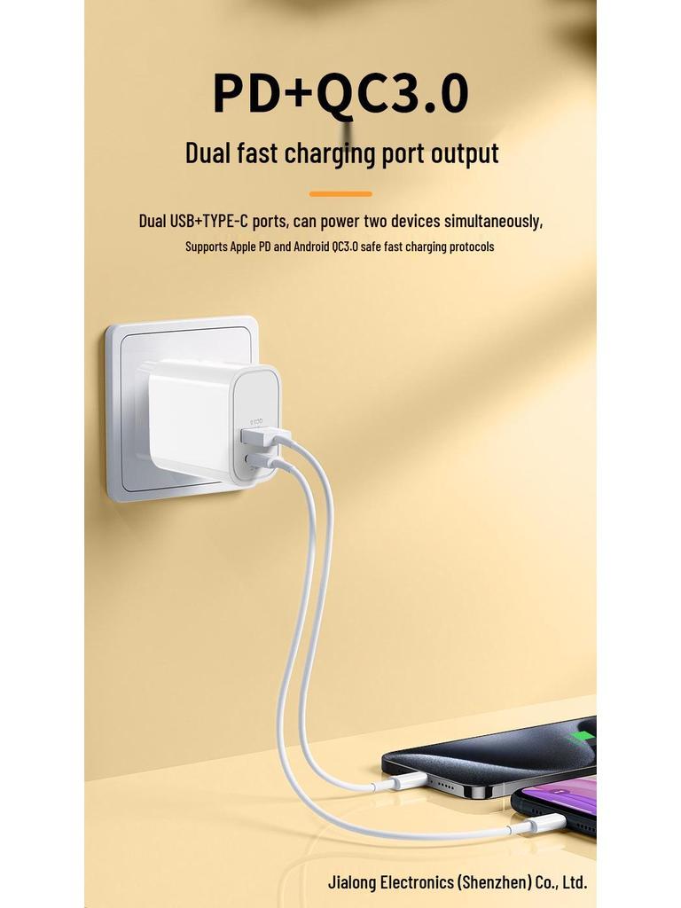 Compatible with Apple 20W PD Charger Head, 3C Certified for iPhone 15 Fast Charging