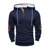 Autumn and Winter Men's Solid Color Jacquard Hooded Sweatshirt Loose Sports Casual Top Jacket