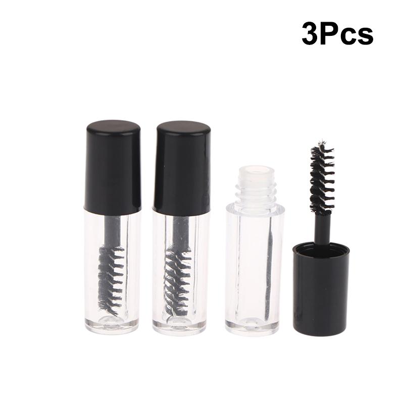 1.2ml 3PCS Empty Mascara Tube With Eyelash Wand Eyelash Cream Growth Solution Container Refillable Bottle Trial Packaging DIY