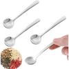 Tiny Spoons for Spices, 4 Pcs 3.3 Inch Stainless Steel Spice Spoon, Mini Spoons for Spice Jars, Easy To Clean & Hold for Sugar, Salt, and Honey,