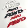 3D Metal AWD Logo Car Styling Chrome Rear Sticker Tail Emblem Badge Decal For Toyota Impreza Subaru Honda 4X4 Off Road SUV 4WD