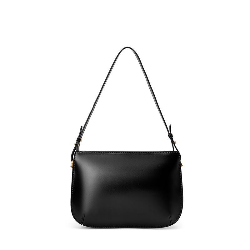 Women s 2026 Genuine Leather Underarm Bag - Chic, Versatile Shoulder Messenger Handbag чёрный