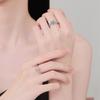 Colorful Heart Zircon Full Diamond Open Ring - European Fashion Classic