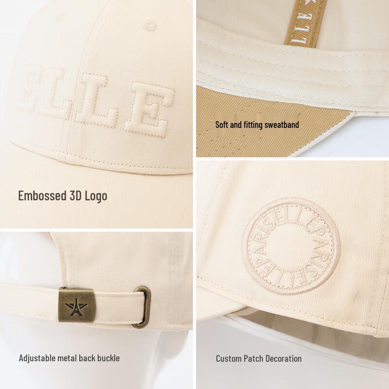 ELLE Unisex Baseballkappe mit hohem Schirm zum Sonnenschutz