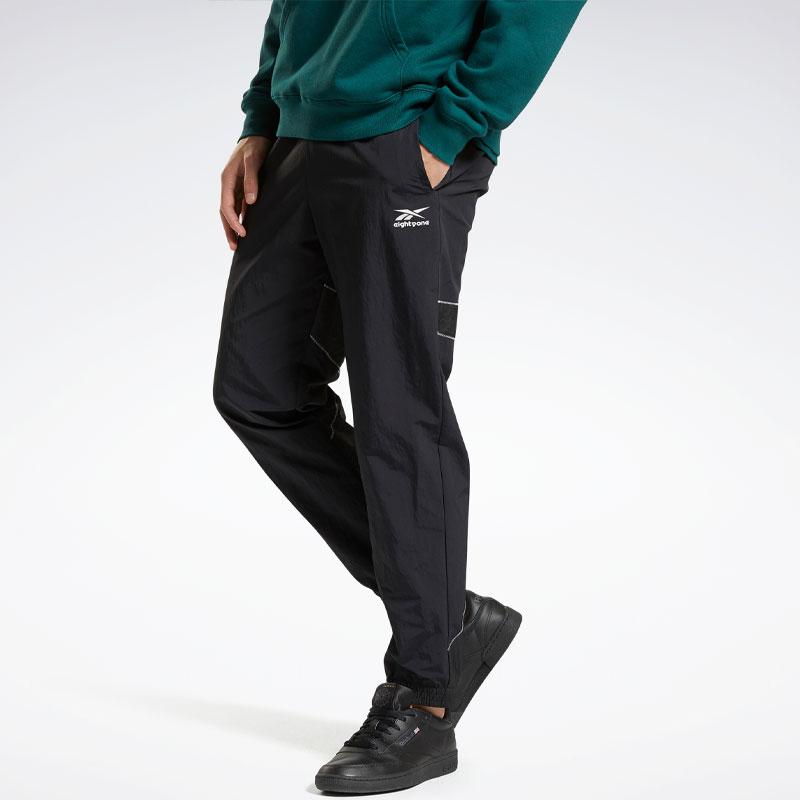 Reebok X Eightyone 81 Woven Vector Logo Print Cuffed Knit Joggers Unisex Joggers Black H45572