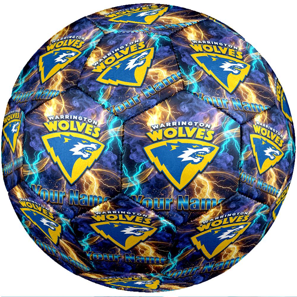 Warrington Wolves FC Fashion Size 5 Football Wearproof Non‑Slip Soccer Ball For Sports Training Entertainment Use