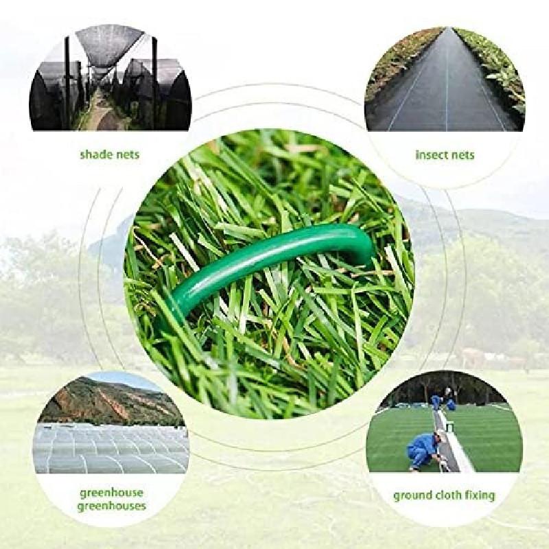 Shaped U Nail Pins Metal Fixed Plant Lawn Garden Pegs Stake Robust Netting