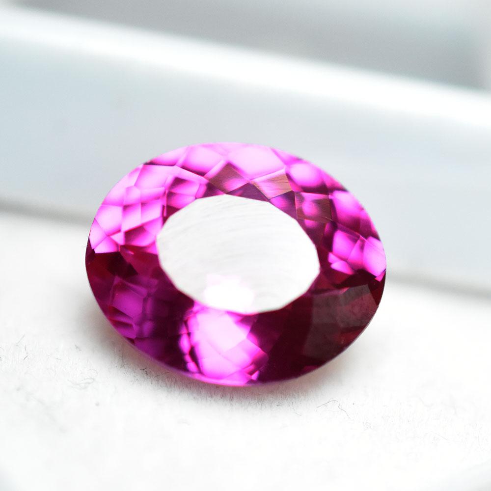 Natural Pink Sapphire Loose Gemstone Oval Cut 6.65 ct September Birthstone for Gem Collections