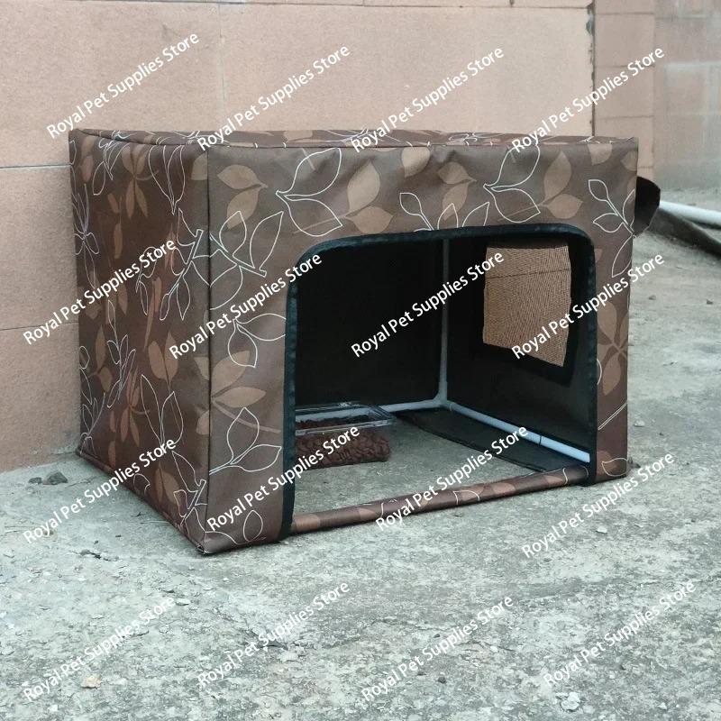 Cat outdoor feeding house canopy outdoor feeding artifact rainproof outdoor cat nest house rain shelter