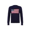 Women's Long Sleeve Retro Flag Knit Sweater - European & American Style