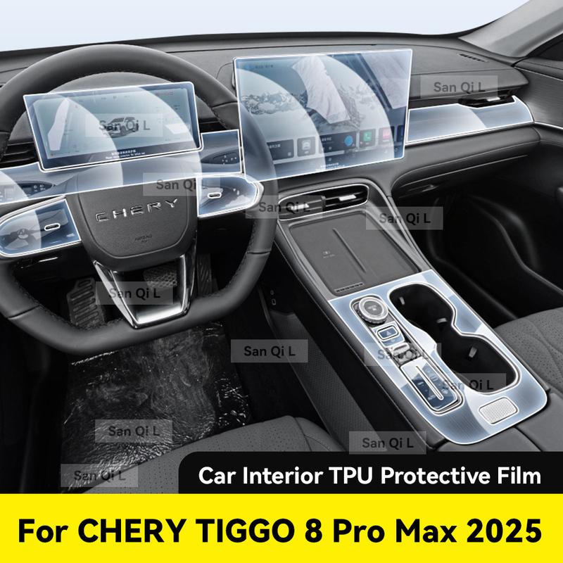 For CHERY TIGGO 8 PRO MAX 2025 Anti-scratch Car Door Center Console Media Dashboard Navigation Accessories TPU Protector Film