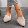 Flat shoes women's summer new fashion knitted breathable single shoes casual comfortable pointed flat women's shoes large size