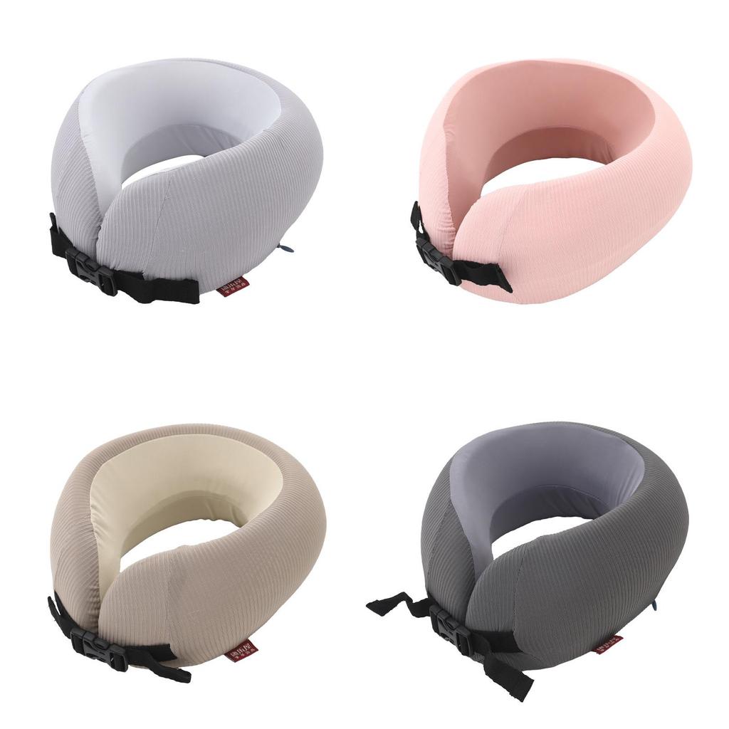U Shaped Memory Foam Travel Pillow With Knitted Fabric For Airplane Comfort And Neck Support