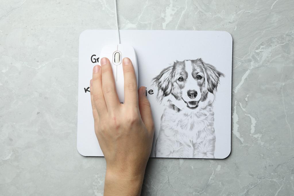 Kooikerhondje - Mauspadd mit Aufdruck, personalisiertes Mauspadd mit Hunde-Motiv, einzigartiges Gadget für einen Büroangestellten von der Marke Art-Dog