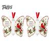 Acrylic Holiday Hanging Decor Butterfly Cash Gift Ornament, Christmas Money Holder with Tree Tags Festive Print, Pendant for Surprise Giving, Keepsake