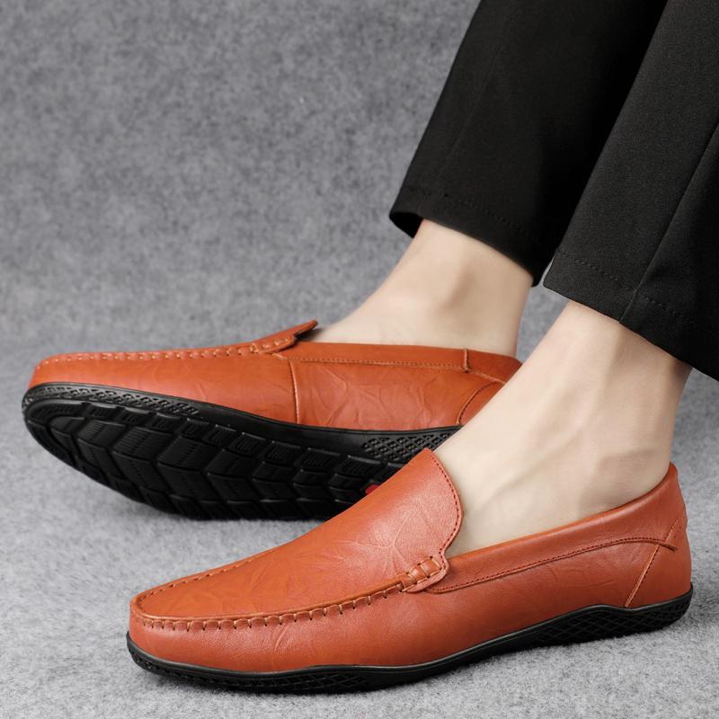 Stylish Male Comfortable Driving Shoe All-match Men's Breathable High Quality Casual Shoes Genuine Leather All-match Mens Loafer