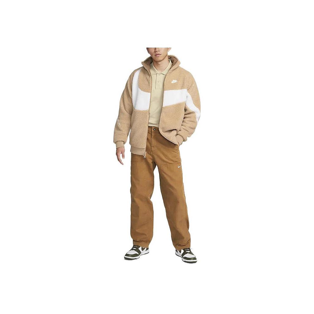 Nike Solid Color Logo Print Cargo Pants With Side Pockets Men Bottoms Brown DQ5180-270