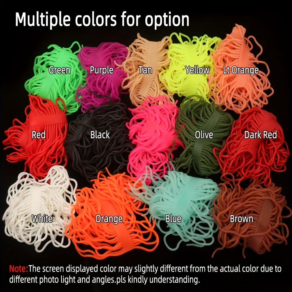 60 strands/PC Fshing Lures Soft Worm Body Squirmy Wormy Fly Tying Material San Juan Worm Earthworm Baits for Trout S