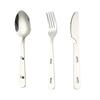 3Pcs/Set Portable Stainless Steel Tableware Fold Knife Utensil Spoon Set Spoon