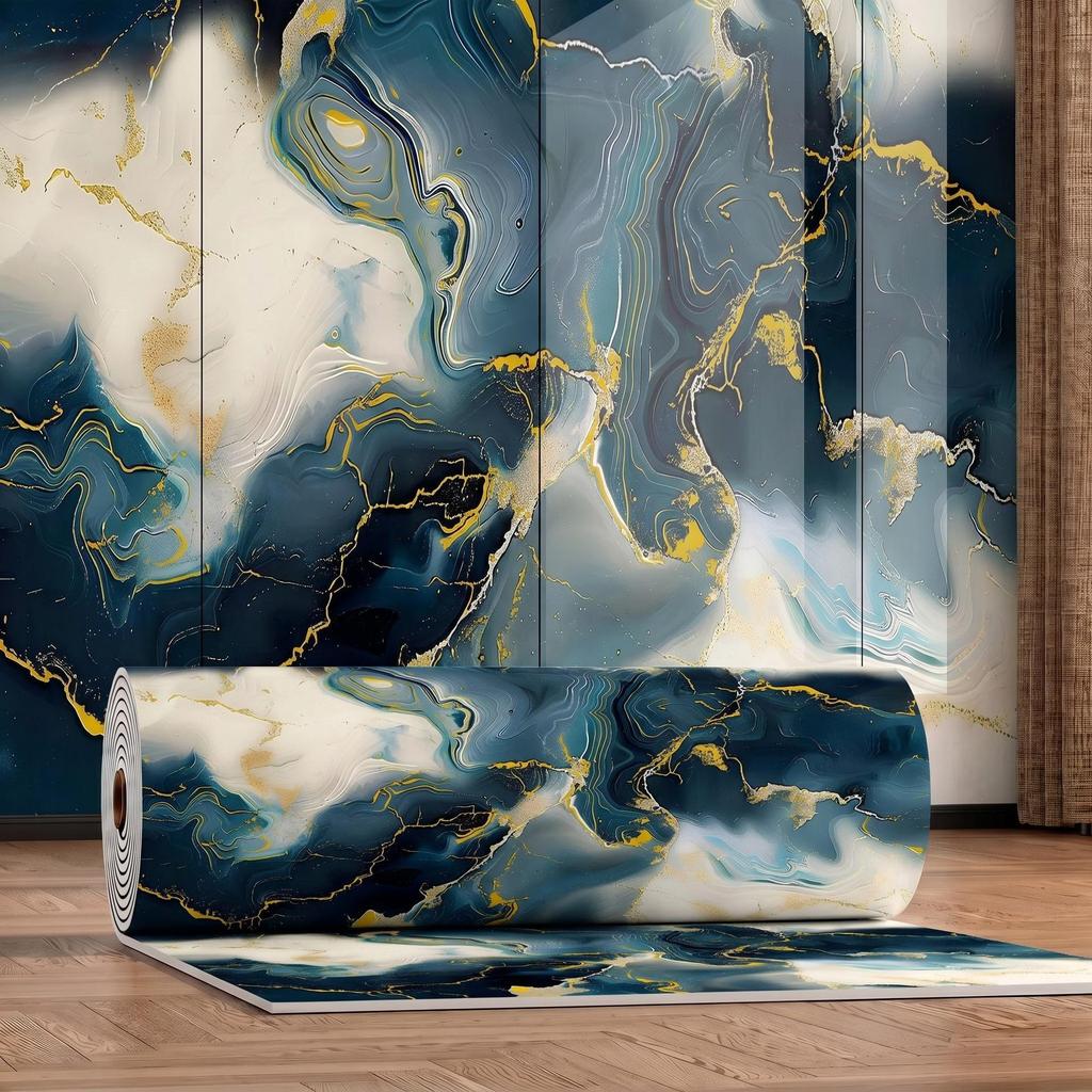 Self-Adhesive Waterproof Marble Tile Wallpaper for Living Room, Bedroom, Bathroom Wall Décor