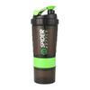 500ml Layered Protein Bottle Powder Shaker with Powder Storage Container Large Water Bottle Water Bottle with Wire Stirring Ball