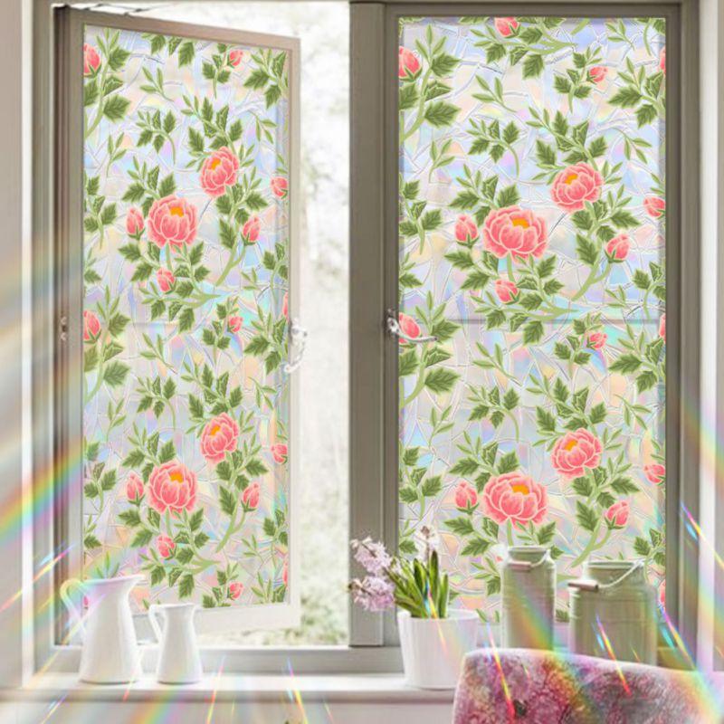 

40*100см Красочные наклейки на окна Электростатическая наклейка на стекло Декоративная оконная пленка