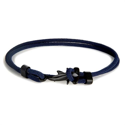 Small Fresh Black Small Hammerhead Shark Bracelet Milan Rope Multi-Turn Adjustable Hand Rope Worker