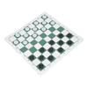 Checkers Set Educational Portable Foldable PU Lther Board Draughts Board Game for Children Adults