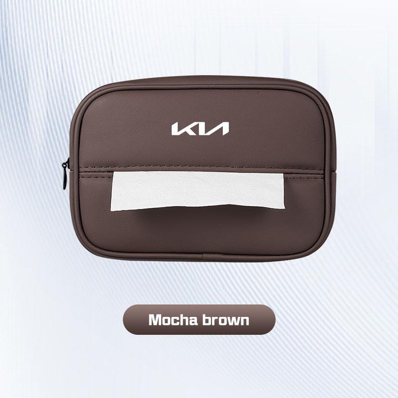 BBDS7 For Kia GTLine K3 K5 k8 k9 Sportege Picanto Optima Soul Ceed Car Tissue Box Storage Bag Microfiber Leather Paper Case Accessorie