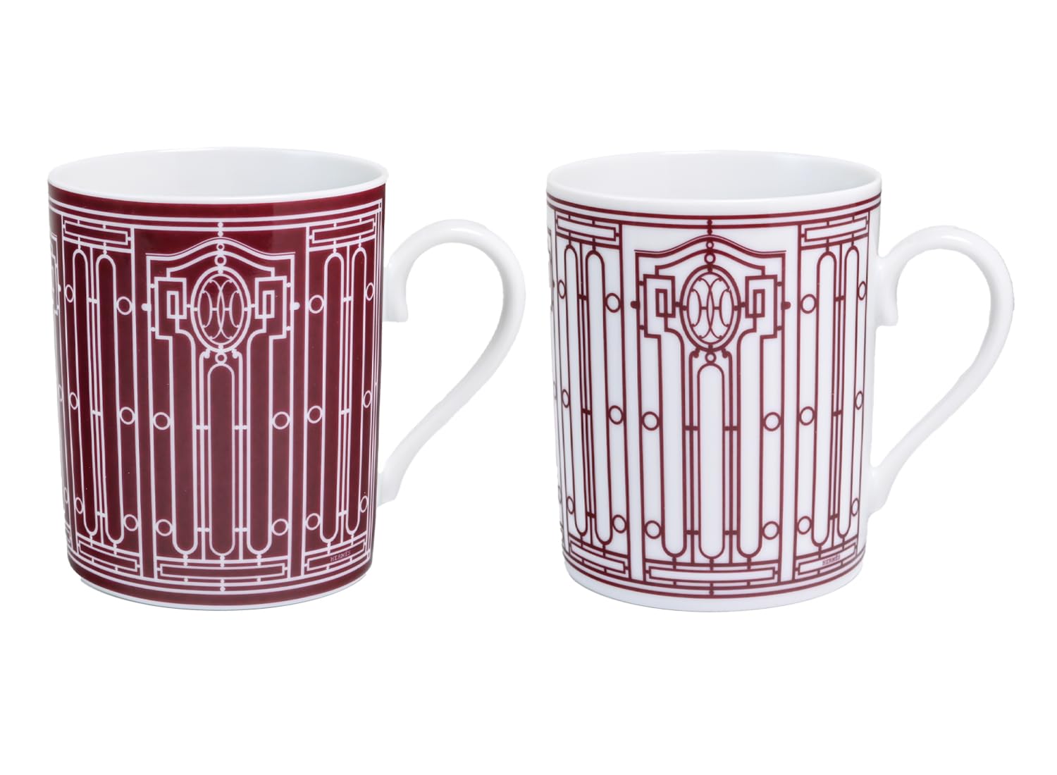 

H DECO ROUGE 300ml Mug 041135p Hermès (Pair) - [Used] білий