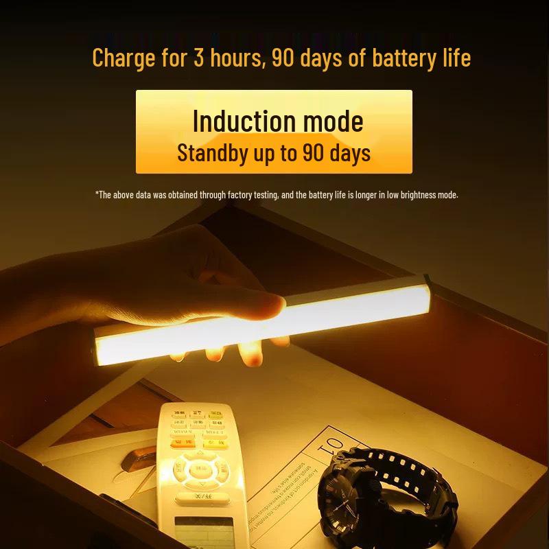 USB Rechargeable LED Motion Sensor Light Strip for Cabinets, Wardrobes, and Aisles