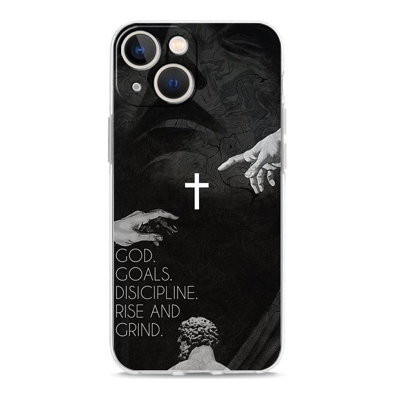Phone Case For iPhone 17 Air Cases iPhone 16 15 12 13 14 Pro Max SE 7 8 Plus iPhone11 Clear Soft Cover Christian Bible Jesus